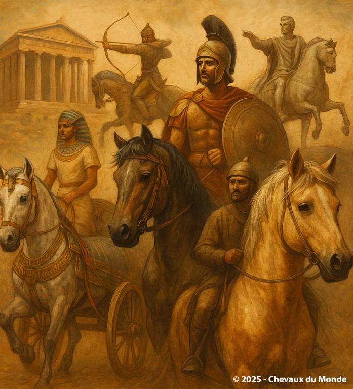 Cavaliers et chevaux de civilisations anciennes — Égypte, Grèce, Rome, Perse et Mongolie 