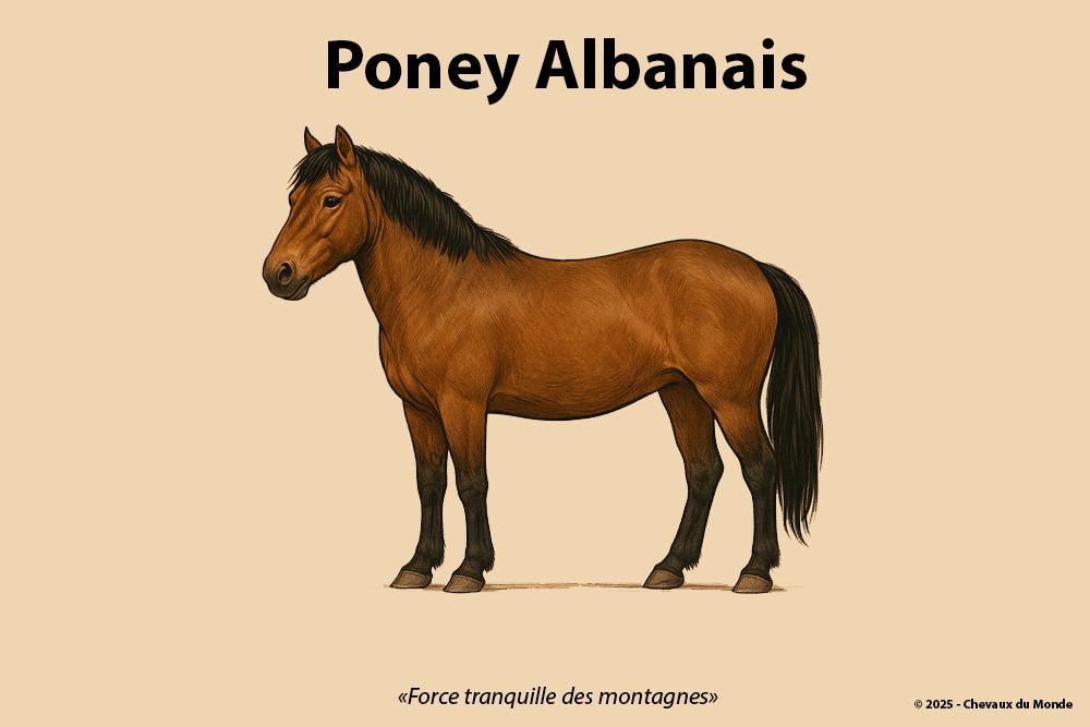 Illustration Standard de la Race Poney Albanais